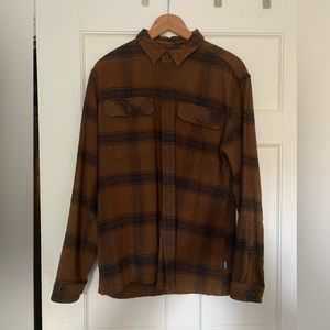 Lightly worn Patagonia flannel. Brown/black plaid. Super warm and soft.